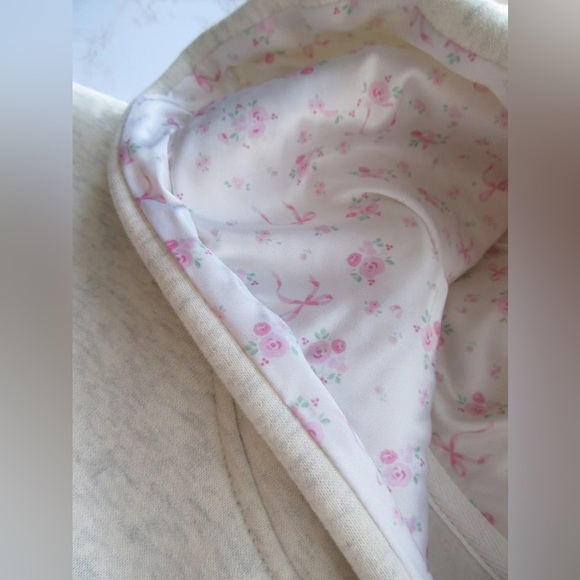 Prisana Bay Embroidered Bow Printed Hoodie with Silk Hood Lining - Picture 3 of 5